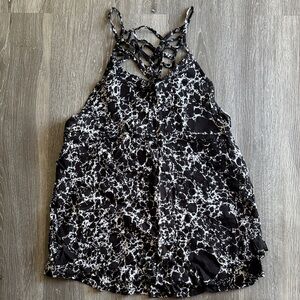 RVCA Black and White Women's Strappy Top